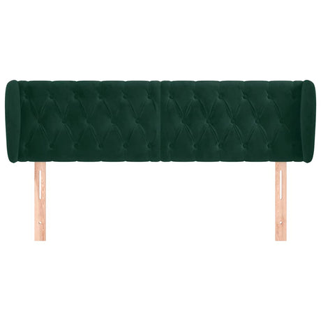 Vidaxl hoofdbord met randen 147x23x78 88 cm fluweel donkergroen