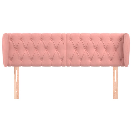Vidaxl hoofdbord met randen 163x23x78 88 cm fluweel roze