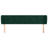 Vidaxl hoofdbord met randen 183x23x78 88 cm fluweel donkergroen