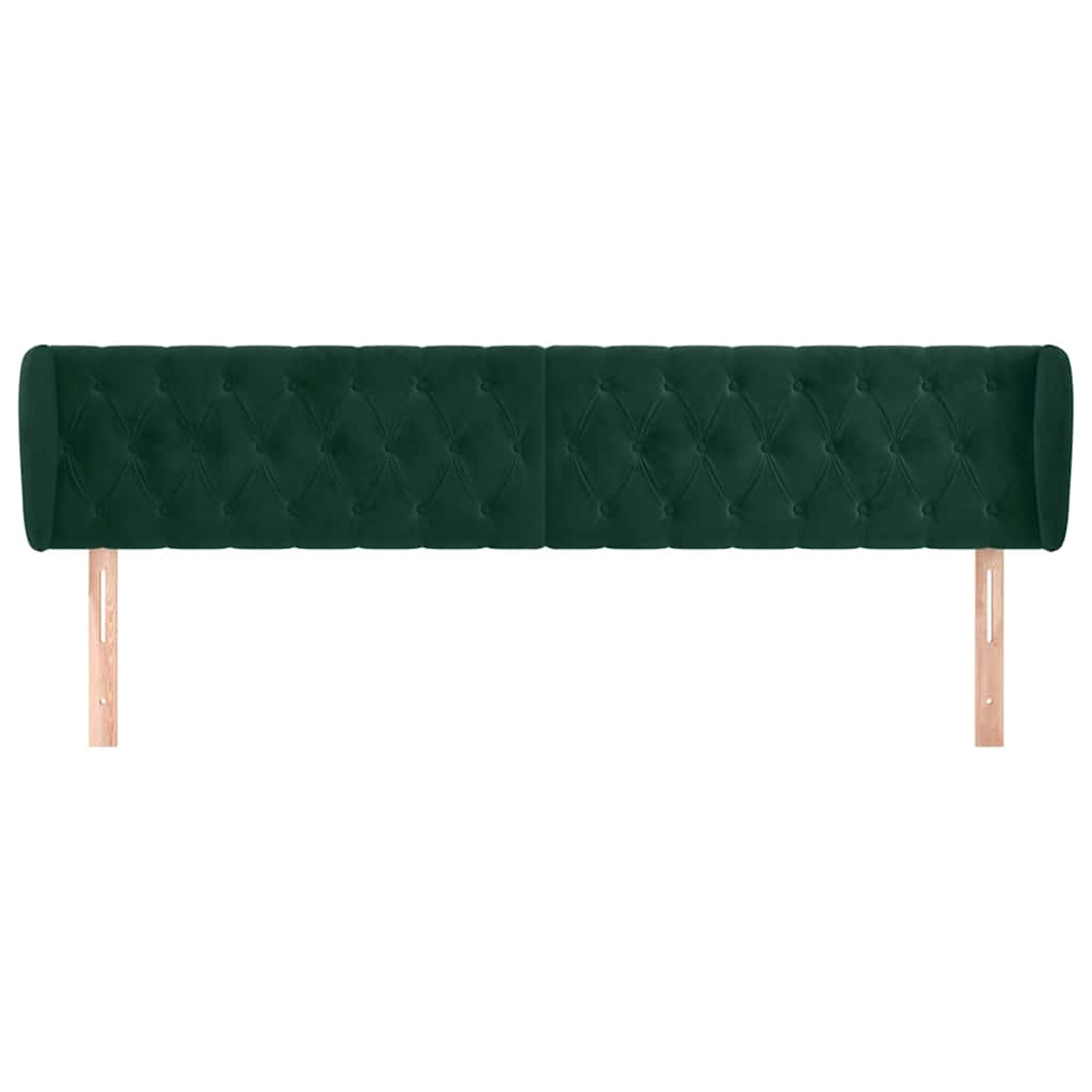 Vidaxl hoofdbord met randen 203x23x78 88 cm fluweel donkergroen
