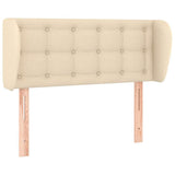 Vidaxl hoofdbord met randen 93x23x78 88 cm stof crèmekleurig