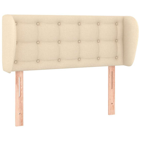 Vidaxl hoofdbord met randen 103x23x78 88 cm stof crèmekleurig