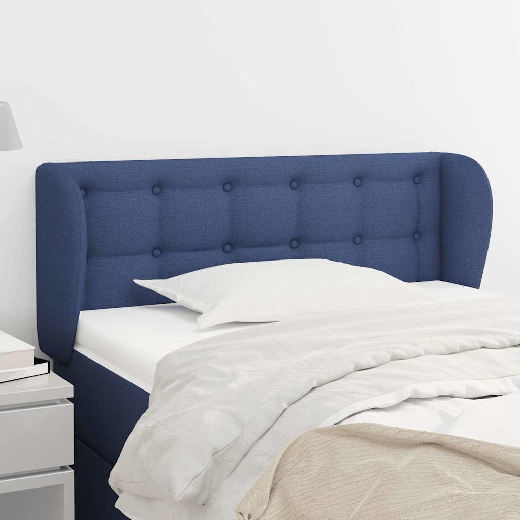 Vidaxl hoofdbord met randen 103x23x78 88 cm stof blauw