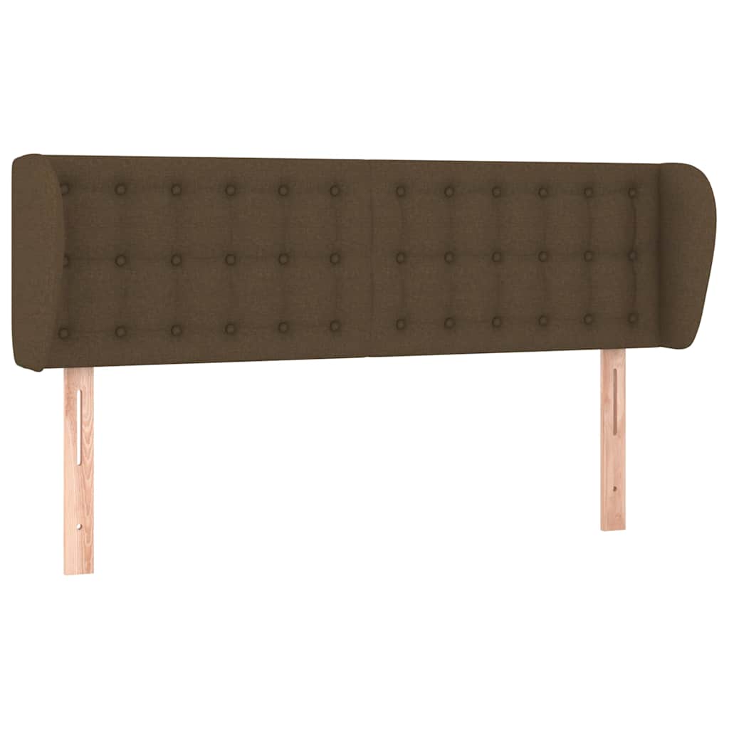 Vidaxl hoofdbord met randen 147x23x78 88 cm stof donkerbruin