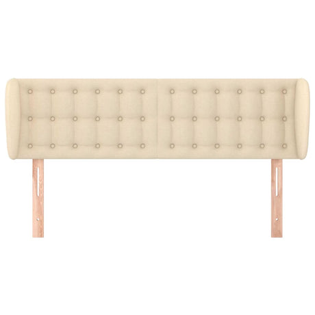 Vidaxl hoofdbord met randen 147x23x78 88 cm stof crèmekleurig