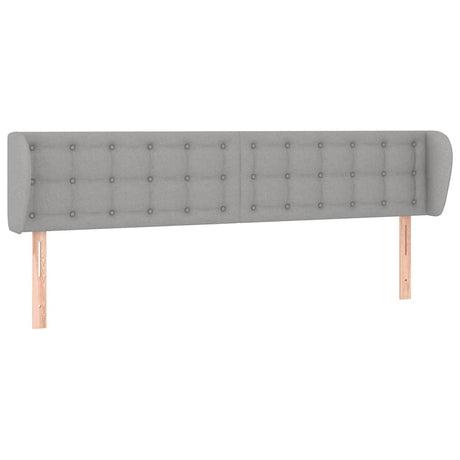 Vidaxl hoofdbord met randen 163x23x78 88 cm stof lichtgrijs