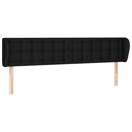 Vidaxl hoofdbord met randen 163x23x78 88 cm stof zwart