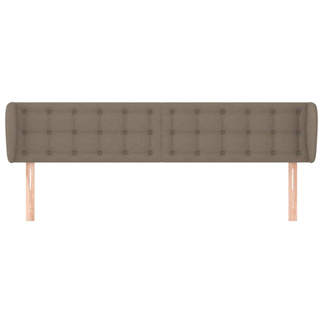 Vidaxl hoofdbord met randen 163x23x78 88 cm stof taupe