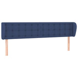Vidaxl hoofdbord met randen 163x23x78 88 cm stof blauw