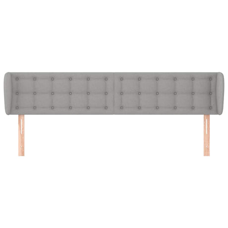 Vidaxl hoofdbord met randen 183x23x78 88 cm stof lichtgrijs