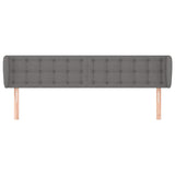 Vidaxl hoofdbord met randen 183x23x78 88 cm stof donkergrijs