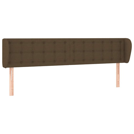Vidaxl hoofdbord met randen 183x23x78 88 cm stof donkerbruin