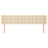 Vidaxl hoofdbord met randen 183x23x78 88 cm stof crèmekleurig