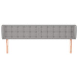 Vidaxl hoofdbord met randen 203x23x78 88 cm stof lichtgrijs