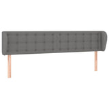 Vidaxl hoofdbord met randen 203x23x78 88 cm stof donkergrijs