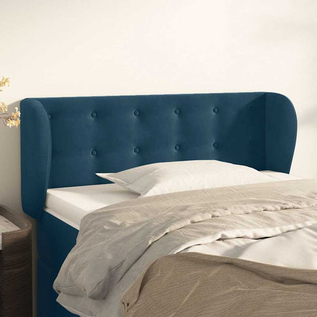 Vidaxl hoofdbord met randen 93x23x78 88 cm fluweel donkerblauw