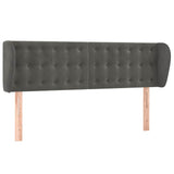 Vidaxl hoofdbord met randen 147x23x78 88 cm fluweel donkergrijs