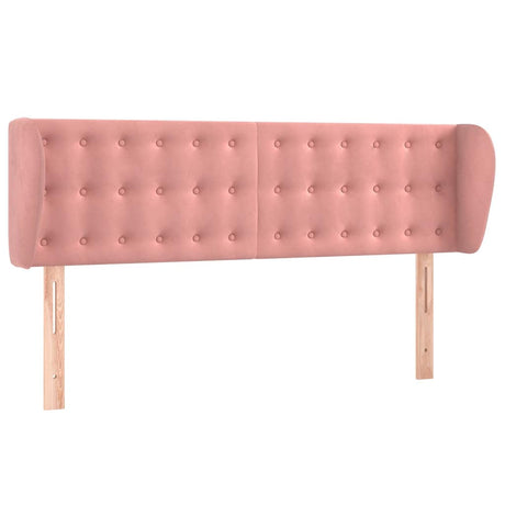 Vidaxl hoofdbord met randen 147x23x78 88 cm fluweel roze