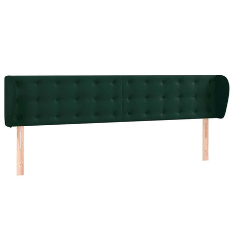 Vidaxl hoofdbord met randen 163x23x78 88 cm fluweel donkergroen