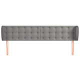 Vidaxl hoofdbord met randen 183x23x78 88 cm fluweel lichtgrijs