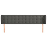 Vidaxl hoofdbord met randen 183x23x78 88 cm fluweel donkergrijs