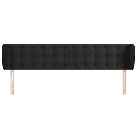 Vidaxl hoofdbord met randen 183x23x78 88 cm fluweel zwart