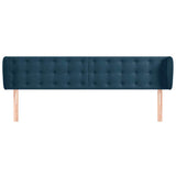 Vidaxl hoofdbord met randen 183x23x78 88 cm fluweel donkerblauw