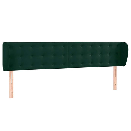 Vidaxl hoofdbord met randen 203x23x78 88 cm fluweel donkergroen