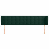 Vidaxl hoofdbord met randen 203x23x78 88 cm fluweel donkergroen