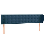 Vidaxl hoofdbord met randen 203x23x78 88 cm fluweel donkerblauw