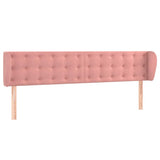 Vidaxl hoofdbord met randen 203x23x78 88 cm fluweel roze