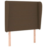 Vidaxl hoofdbord met randen 83x23x118 128 cm stof donkerbruin