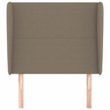 Vidaxl hoofdbord met randen 83x23x118 128 cm stof taupe