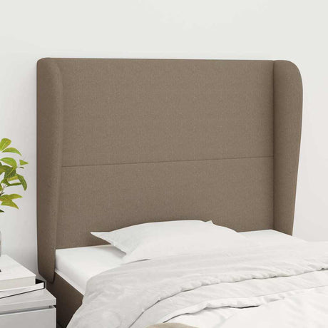 Vidaxl hoofdbord met randen 83x23x118 128 cm stof taupe