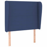 Vidaxl hoofdbord met randen 83x23x118 128 cm stof blauw