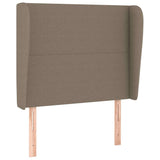 Vidaxl hoofdbord met randen 93x23x118 128 cm stof taupe