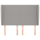 Vidaxl hoofdbord met randen 147x23x118 128 cm stof lichtgrijs