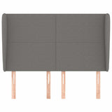 Vidaxl hoofdbord met randen 147x23x118 128 cm stof donkergrijs