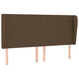 Vidaxl hoofdbord met randen 163x23x118 128 cm stof donkerbruin