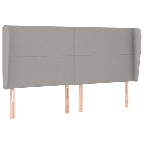Vidaxl hoofdbord met randen 183x23x118 128 cm stof lichtgrijs