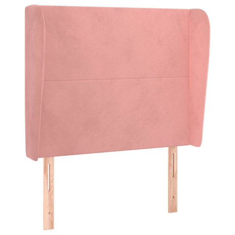 Vidaxl hoofdbord met randen 83x23x118 128 cm fluweel roze