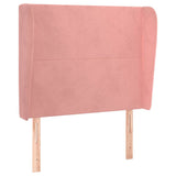 Vidaxl hoofdbord met randen 93x23x118 128 cm fluweel roze