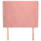Vidaxl hoofdbord met randen 103x23x118 128 cm fluweel roze