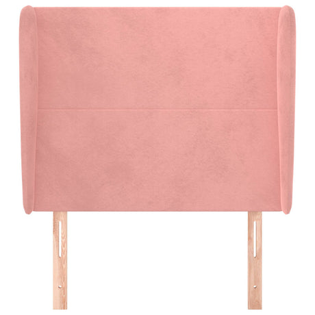 Vidaxl hoofdbord met randen 103x23x118 128 cm fluweel roze