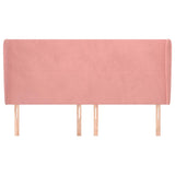 Vidaxl hoofdbord met randen 183x23x118 128 cm fluweel roze