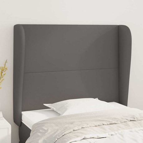 Vidaxl hoofdbord met randen 83x23x118 128 cm kunstleer grijs