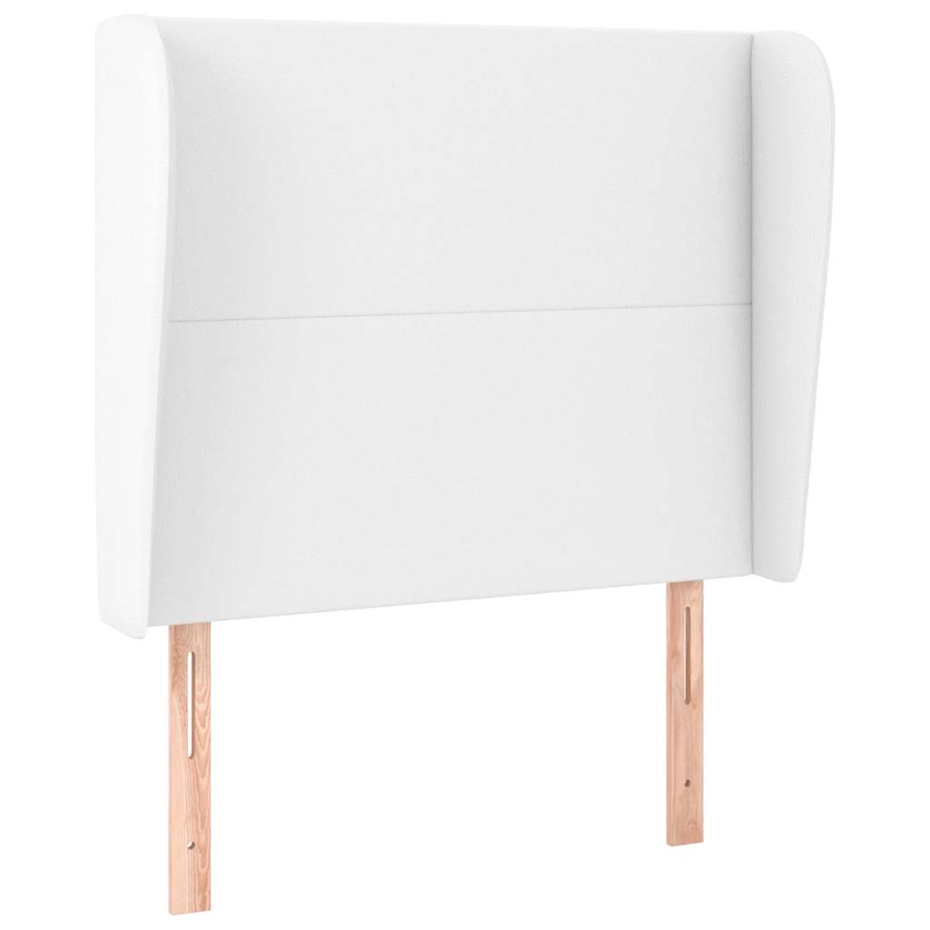 Vidaxl hoofdbord met randen 93x23x118 128 cm kunstleer wit