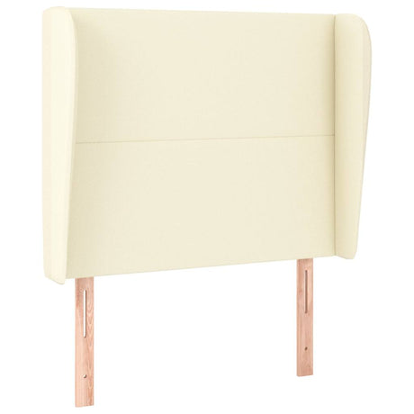 Vidaxl hoofdbord met randen 93x23x118 128 cm kunstleer crèmekleurig