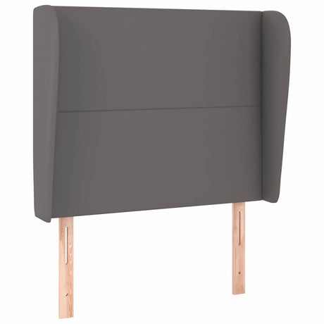 Vidaxl hoofdbord met randen 93x23x118 128 cm kunstleer grijs