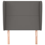 Vidaxl hoofdbord met randen 93x23x118 128 cm kunstleer grijs